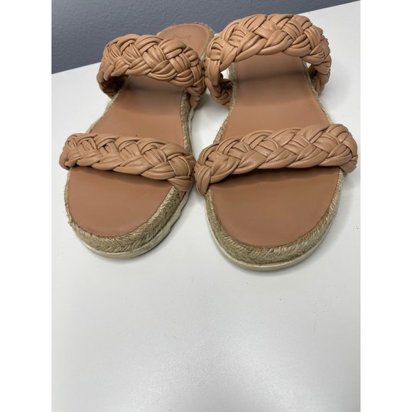 MARC FISHER jamie tan braided slide sandals 8.5 - Picture 3 of 8